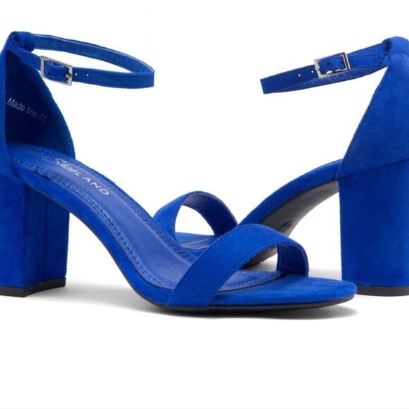 BRAND NEW SHOE LAND MADELINE-WOMENS OPEN TOE ANKLE STRAP CHUNKY BLOCK LOW HEEL - Picture 10 of 16